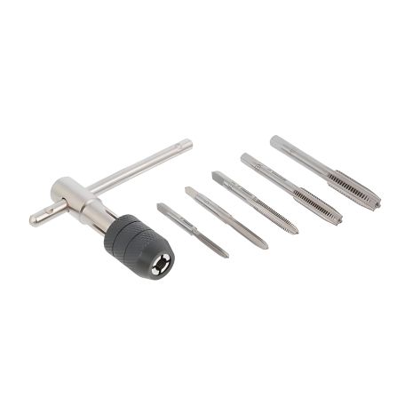 Набор метчиков с Т-образным держателем INTERTOOL SD-8018, 6 шт.