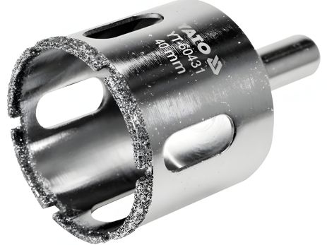 Свердло для гресу і кераміки Ø= 40 мм, для сухого та мокрого режимів YaTo YT-60431 Свердло для гресу і кераміки Ø= 40 мм, для сухого та мокрого режимів YaTo YT-60431