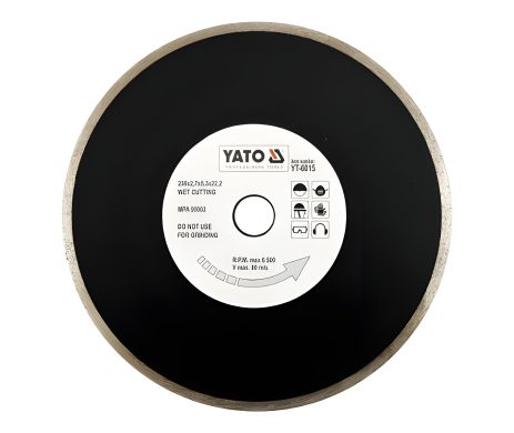 Алмазний диск для плитки 230 мм Yato YT-6015