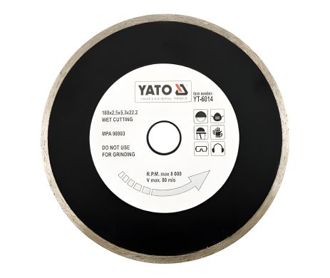Алмазный диск 180 мм для плитки Yato YT-6014