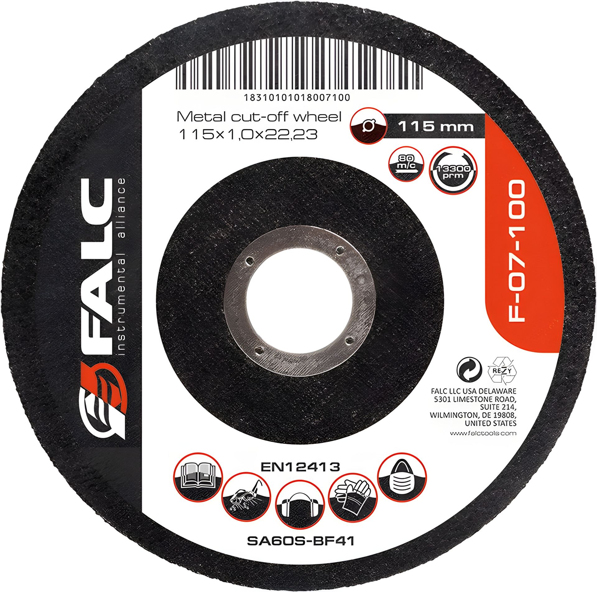 Отрезные армированные круги 230×2×22,23 мм MIOL F-07-505 Отрезные армированные круги 230×2×22,23 мм MIOL F-07-505