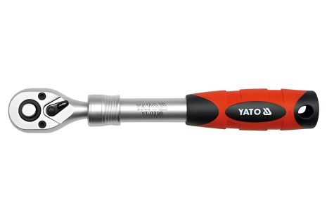 Трещотка с телескопической ручкой 72 зубца 3/8" 215-315 мм Yato YT-0298