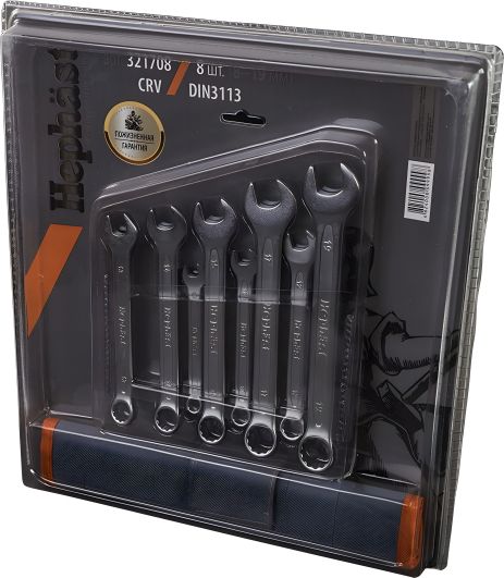 Набор ключей рожковых Hephäst, 8 шт MIOL 321708