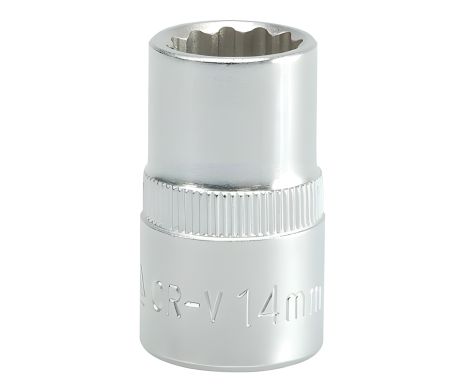 Коротка 12-гранна торцева головка 1/2" 14 мм Yato YT-1276