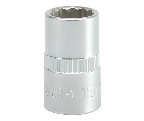 Головка торцевая 12-гранная 1/2" 15 мм, Yato YT-1277