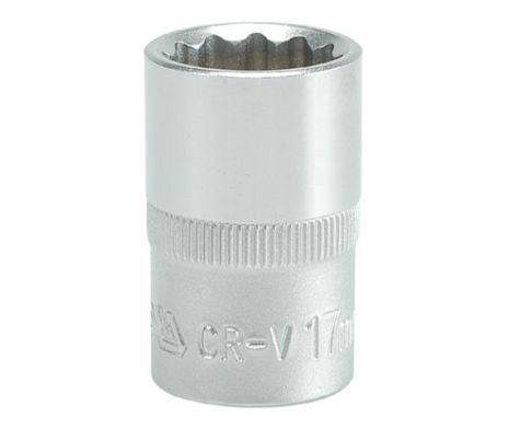 Коротка торцева головка 12-гранна 1/2" 17 мм Yato YT-1279