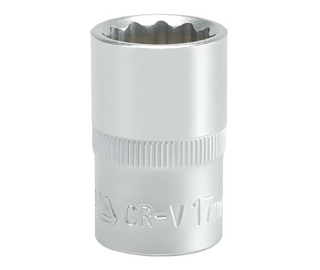 Короткая торцевая 12-гранная головка 1/2" 17 мм Yato YT-1279