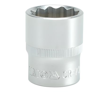 Головка торцева коротка 12-гранна 1/2" 23 мм Yato YT-1285