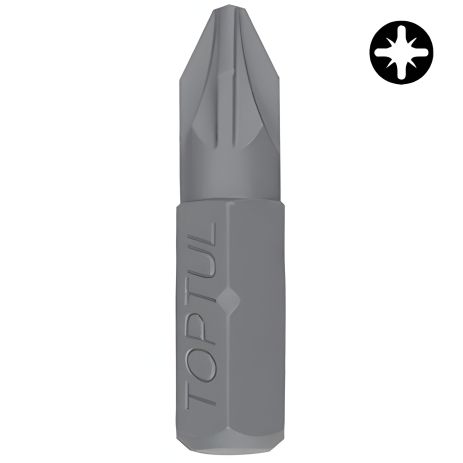 Насадка 1/4" 25 мм PZ2 TOPTUL FSCA0802 Насадка 1/4" 25 мм PZ2 TOPTUL FSCA0802