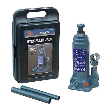 Пляшковий домкрат 3т (194-372 мм) з кейсом TORIN T90304S Пляшковий домкрат 3т (194-372 мм) з кейсом TORIN T90304S