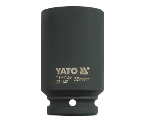 Головка торцева ударна шестигранна подовжена 3/4" 36 мм від Yato YT-1136