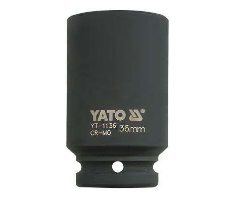 Головка торцева ударна шестигранна подовжена 3/4" 36 мм від Yato YT-1136 Головка торцева ударна шестигранна подовжена 3/4" 36 мм від Yato YT-1136