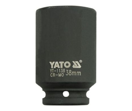 Головка торцевая ударная шестигранная удлиненная 3/4" 38 мм Yato YT-1138 Головка торцевая ударная шестигранная удлиненная 3/4" 38 мм Yato YT-1138