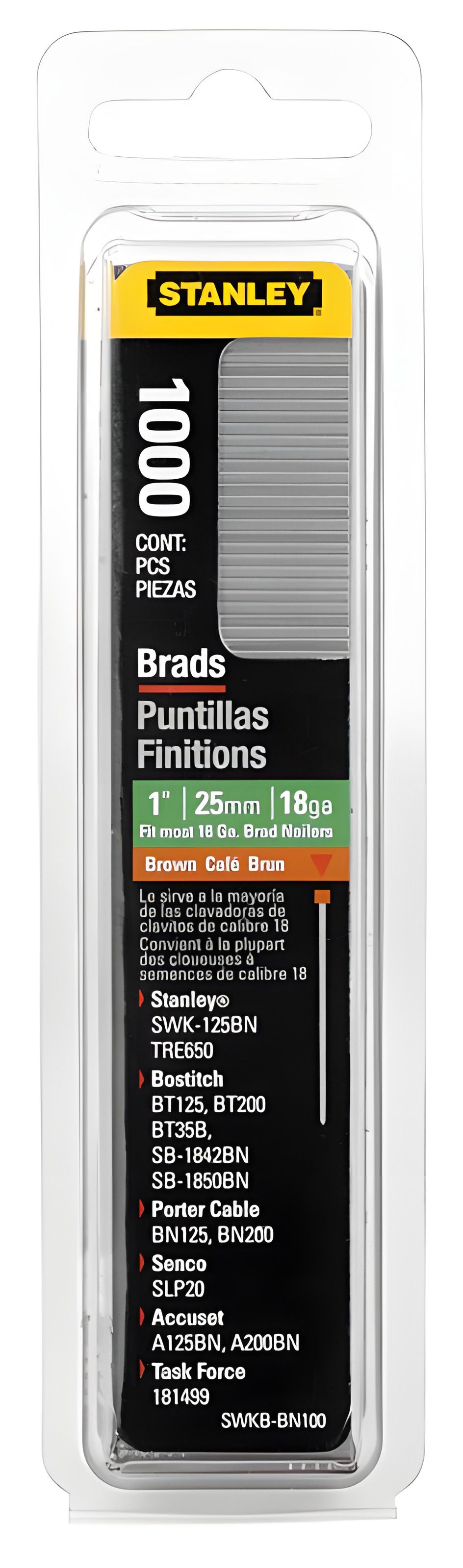 Стальные шпильки для степлера типа "J" 12 мм (8/300/E) 1000 шт. STANLEY 1-SWK-BN050T Стальные шпильки для степлера типа "J" 12 мм (8/300/E) 1000 шт. STANLEY 1-SWK-BN050T