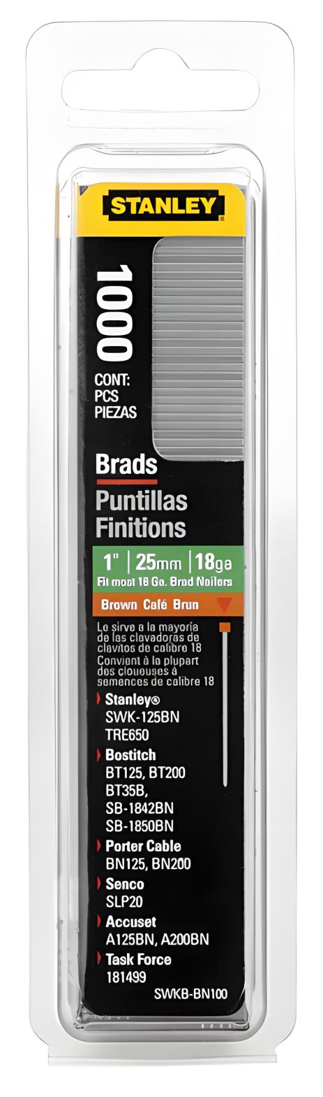 Стальные шпильки для степлера типа "J" 12 мм (8/300/E) 1000 шт. STANLEY 1-SWK-BN050T