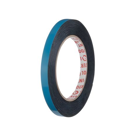 Двостороння клейка автомобільна стрічка INTERTOOL KT-0810, 5 м, 9×1 мм, чорна, спінений поліетилен