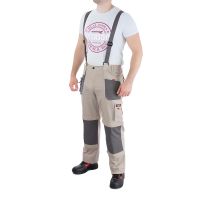 Рабочие трансформер-брюки с лямками 6 в 1, 100% хлопок, плотность 180 г/м², XL INTERTOOL SP-3044