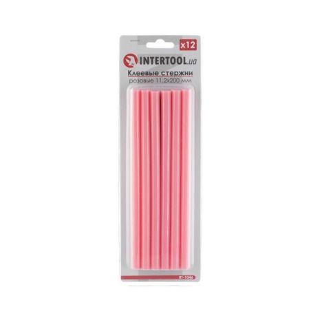 Комплект рожевих клейових стрижнів 11,2×200 мм, 12 шт. INTERTOOL RT-1046 Комплект рожевих клейових стрижнів 11,2×200 мм, 12 шт. INTERTOOL RT-1046