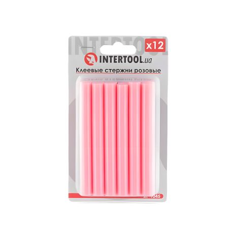 Розовые клеевые стержни комплект, 11,2×100 мм, 12 шт. от INTERTOOL RT-1045