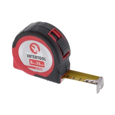 Рулетка с фиксатором 8 м INTERTOOL MT-0408