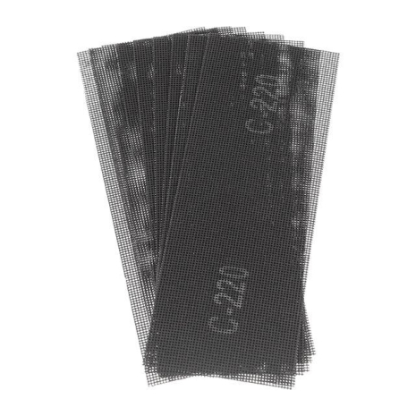 Сітка абразивна, 105×280 мм, зерно K220, 10 од. INTERTOOL KT-6022