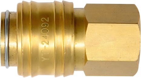 Швидкознімне з'єднання з латуні, внутрішня різьба 1/4", Yato YT-24092