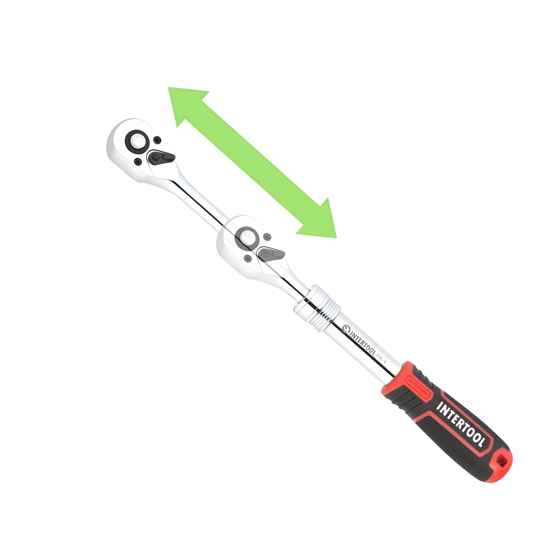 Рукоятка с храповым механизмом телескопическая, 72 зуба 3/8", Cr-V STORM INTERTOOL ET-8005 Рукоятка с храповым механизмом телескопическая, 72 зуба 3/8", Cr-V STORM INTERTOOL ET-8005