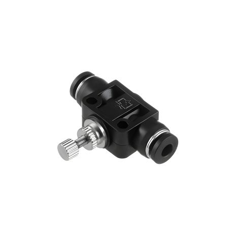 Прямое цанговое соединение с регулятором для полиуретановых шлангов 4×4 мм INTERTOOL PT-2395