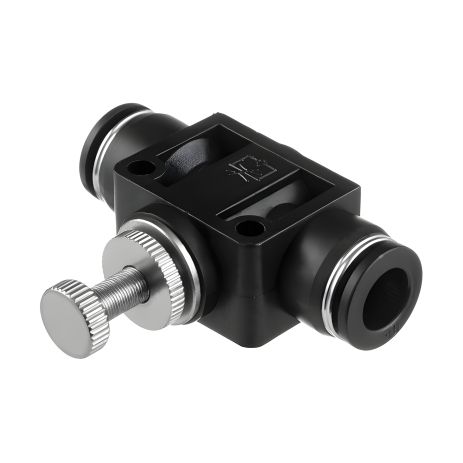 Цангове з'єднання пряме з регулятором для поліуретанових та ін. шлангів 10×10 мм INTERTOOL PT-2398