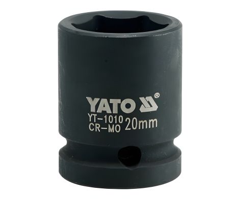 Торцева ударна головка Yato YT-1010, шестигранна, 1/2", 20 мм