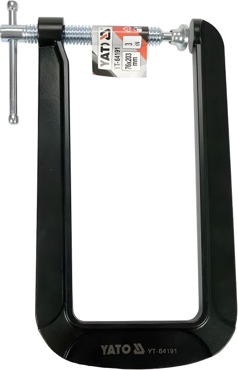 Винтовая зажимная струбцина, 76х203 мм Yato YT-64191 Винтовая зажимная струбцина, 76х203 мм Yato YT-64191