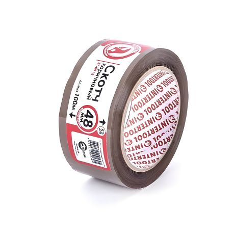 Коричневый скотч, 100 м × 48 мм, 44 мкм INTERTOOL KT-0913