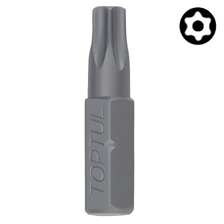 Насадка 1/4" 25 мм TORX T10 з отвором TOPTUL FSGA0810 Насадка 1/4" 25 мм TORX T10 з отвором TOPTUL FSGA0810