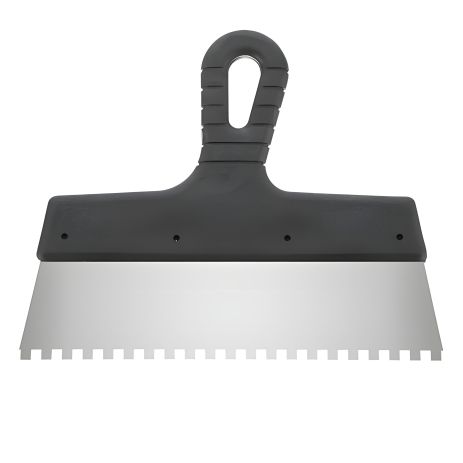 Нержавіючий шпатель, 250 мм, зуб 6×6 мм, INTERTOOL KT-2256