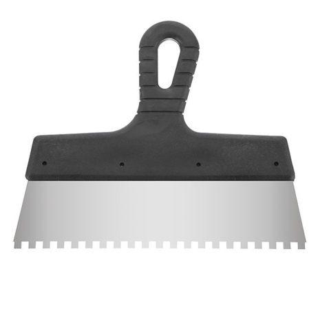 Шпатель Intertool KT-2256, нерж. сталь, 250 мм, зуб: 6×6 мм