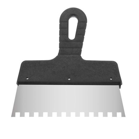 Шпатель из нержавеющей стали 200 мм, зуб: 8×8 мм, INTERTOOL, модель KT-2208