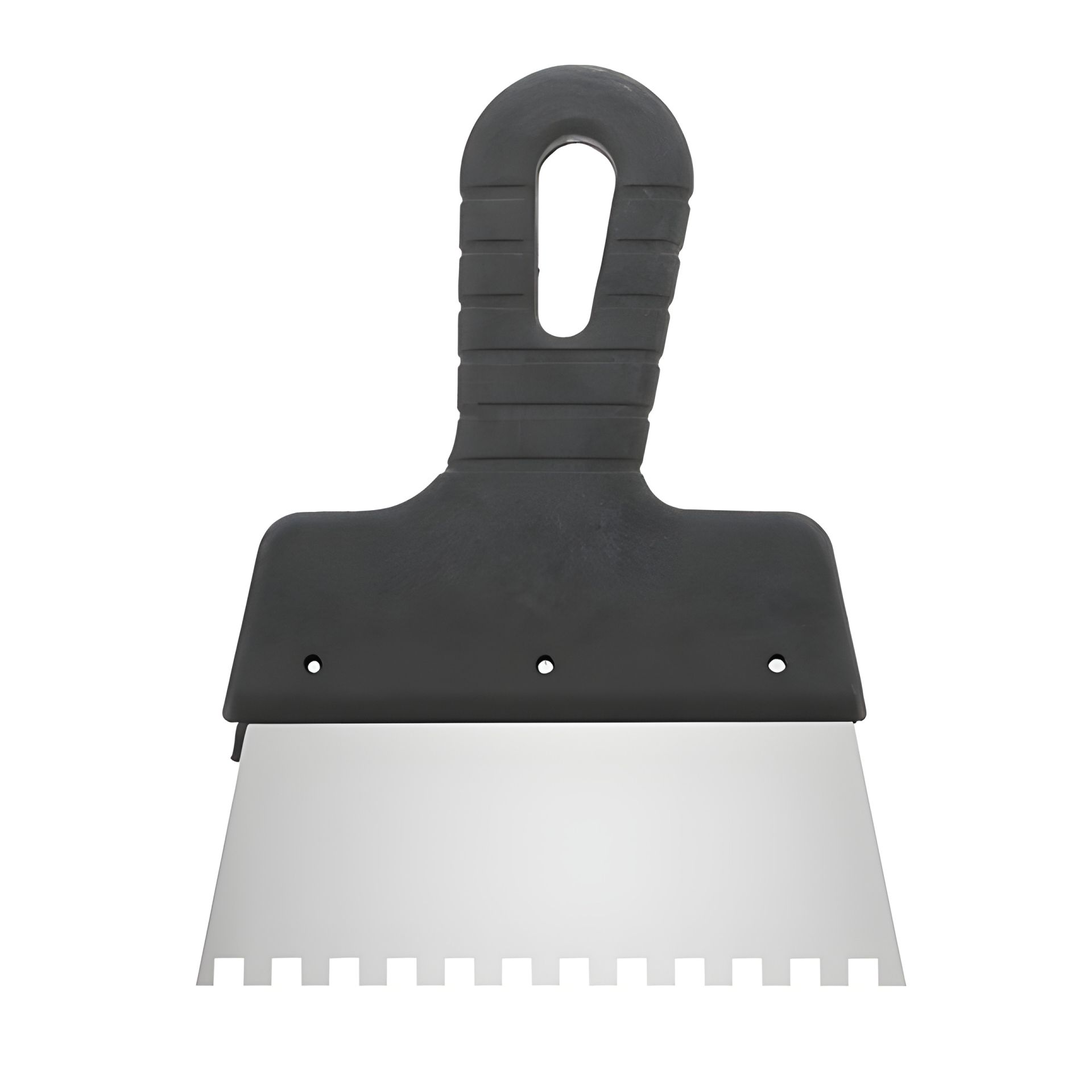 Нержавіючий шпатель 150 мм, зуб: 6×6 мм INTERTOOL KT-2156 Нержавіючий шпатель 150 мм, зуб: 6×6 мм INTERTOOL KT-2156