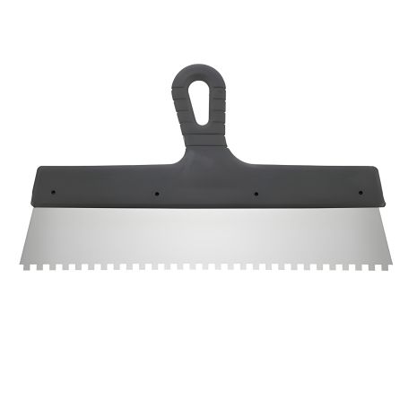 Шпатель 350 мм з нержавіючої сталі, зуб 6x6 мм, INTERTOOL KT-2356