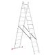 INTERTOOL LT-0212 алюмінієва драбина, 2‑секційна універсальна розкладна, 2×12 сход., 5,93 м, 150 кг