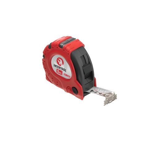 Рулетка с фиксатором, 5 м, 25 мм, "Супер Магнит" INTERTOOL MT-0306 Рулетка с фиксатором, 5 м, 25 мм, "Супер Магнит" INTERTOOL MT-0306