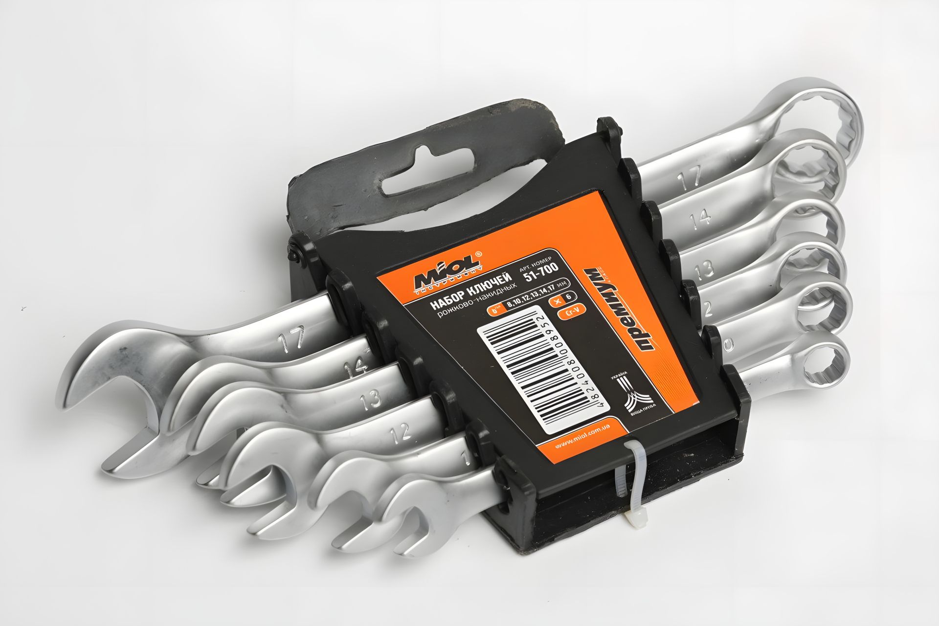 Набор от MIOL 51-700: ключи рожково-накидные, 6 шт Набор от MIOL 51-700: ключи рожково-накидные, 6 шт