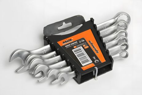 Набор ключей рожково-накидных, 6 шт MIOL 51-700 Набор ключей рожково-накидных, 6 шт MIOL 51-700