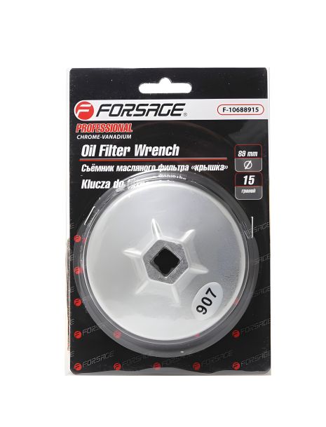 Съемник масляного фильтра "крышка" 95мм х 15гр в блистере FORSAGE F-10689515 Съемник масляного фильтра "крышка" 95мм х 15гр в блистере FORSAGE F-10689515