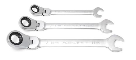 Ключ комбінований тріскачковий з шарніром 19мм Forsage ROCKFORCE F-75719F