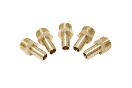Штуцер пневматичний з зовнішньою різьбою 1/2" - ялинка 8 мм, к-т 5 шт., FORSAGE F-MH08/05K