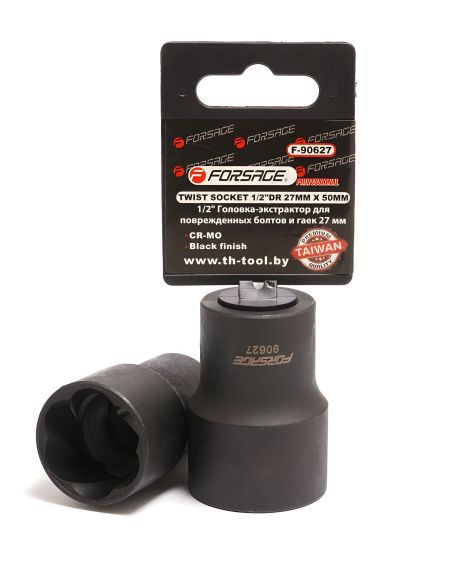 Головка-екстрактор для болтів/гайок 27мм, 1/2", пластиковий утримувач FORSAGE F-90627