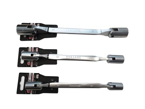 Ключ двосторонній торцевий шарнірний 8х9мм на пластиковому утримувачі FORSAGE F-7520809