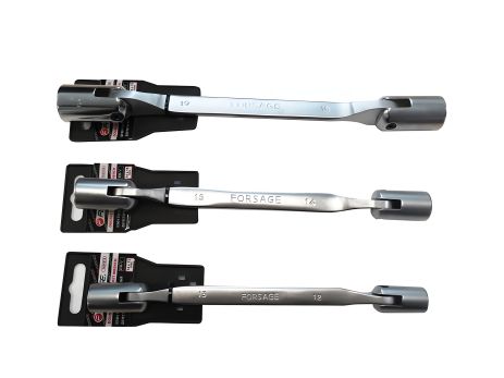 Двосторонній Торцевий ключ шарнірний 20х22мм на пластиковому утримувачі, FORSAGE F-7522022