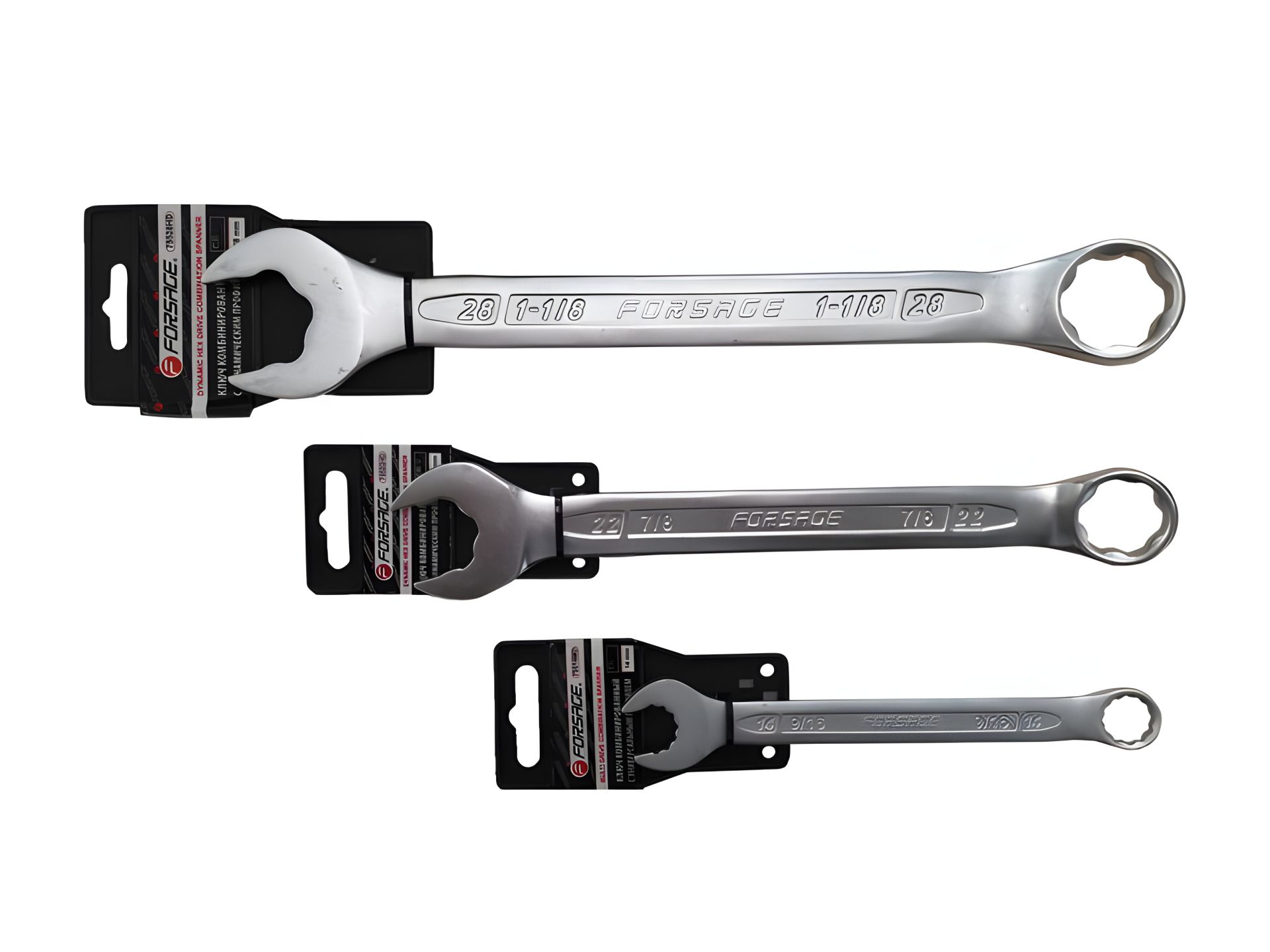 Комбінований ключ 28мм з динамічним профілем на пластиковому утримувачі Forsage ROCKFORCE F-75528HD Комбінований ключ 28мм з динамічним профілем на пластиковому утримувачі Forsage ROCKFORCE F-75528HD