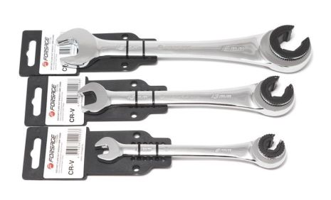 Ключ комбинированный трещоточный разрезной 9мм FORSAGE F-75709N Ключ комбинированный трещоточный разрезной 9мм FORSAGE F-75709N